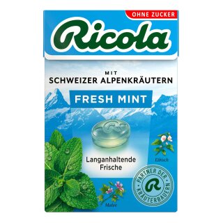 Ricola Fresh Mint Ohne Zucker (50g Packung)