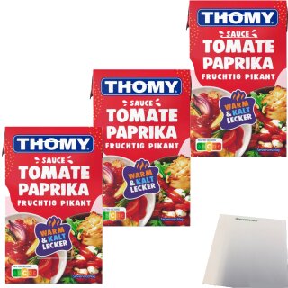 Thomy Sauce Tomaten Paprika 3er Pack (3x250ml Packung) + usy Block