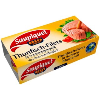 Saupiquet Thunfischfilet in Sonnenblumenöl VPE (10X2x80g Dose)