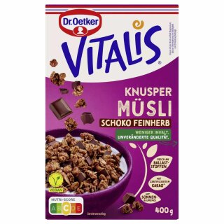 Dr. Oetker Vitalis Crunchy Muesli of the Year Brownie Style (400g pack)