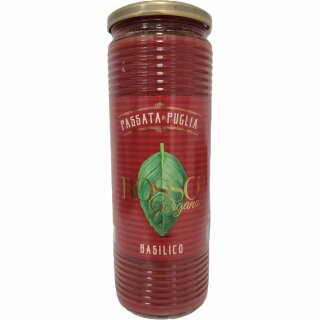 Rosso Gargano Passata di Puglia Passierte Tomaten Basilico (690g Glas)