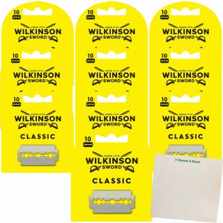 Wilkinson Sword Classic Rasierklingen VPE (10x10St Packung) + usy Block