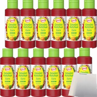 Hela Curry Gewürz Ketchup delikat VPE (12x300ml Flasche) + usy Block