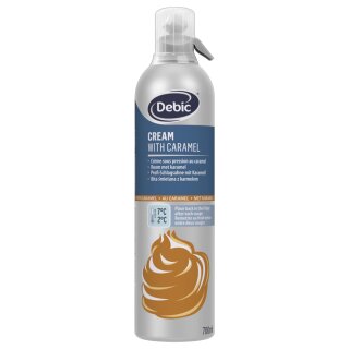 Debic Sprühsahne mit Karamell (700ml Flasche)