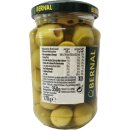 Bernal Aceitunas Manzanilla sin Hueso, Grüne Oliven Sardellengeschmack ohne Kern (350g Glas)