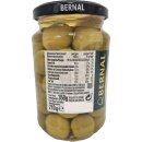 Bernal Aceitunas Manzanilla Sabor Anchoa, Grüne Oliven Sardellengeschmack mit Kern (350g Glas)