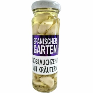 Spanischer Garten Knoblauchzehen mit Kräutern (100g Glas)