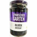 Spanischer Garten Schwarze Oliven entsteint (350g Glas)