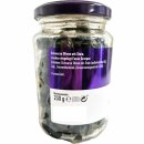Spanischer Garten Schwarze Oliven mit Stein, trocken eingelegt Facon Grecque (230g Glas)