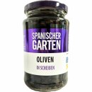 Spanischer Garten Schwarze Oliven in Scheiben (350g Glas)