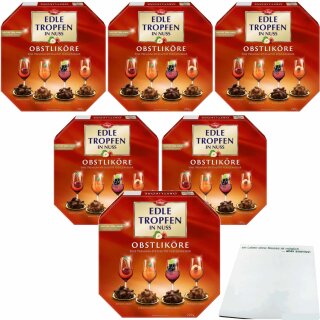 Trumpf Edle Tropfen Nuss Obstliköre VPE (6x200g Packung) + usy Block