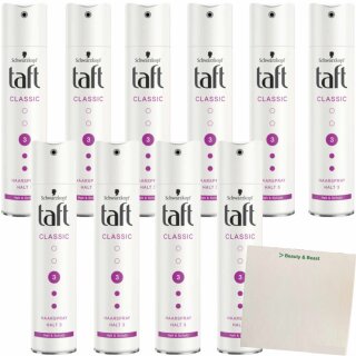 Schwarzkopf taft Haarspray CLASSIC Haltegrad 3 VPE (10x250ml Dose) + usy Block