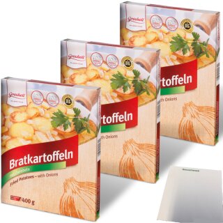 Grocholl Bratkartoffeln Zwiebel 3er Pack (3x400g Packung) + usy Block