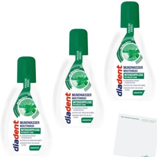 Diadent Mundwasserkonzentrat Mint Fresh 3er Pack (3x125ml Flasche) + usy Block