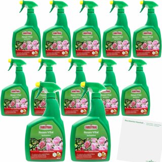 Substral Rosen-Vital Spritzmittel für schöner aussehende Pflanzen VPE (12x800ml Flasche) + usy Block