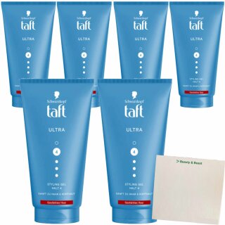 Schwarzkopf Taft Ultra Styling Gel VPE (6x150ml Tube) + usy Block