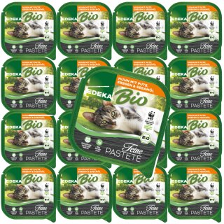 Edeka Cat Huhn & Pute Erbsen Sesamöl VPE (17x100g Packung)