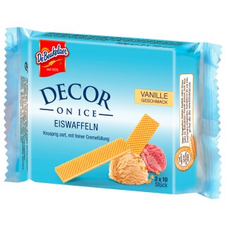 De Beukelaer DECOR on Ice Eiswaffeln Vanille Geschmack 54er Pack (54x50g Packung)