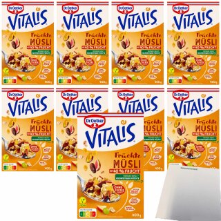Oetker Vitalis Früchte-Müsli VPE (9x400g Packung) + usy Block