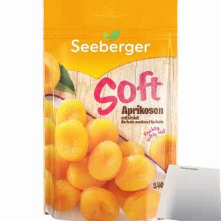 Seeberger Soft Aprikosen VPE (13x140g Beutel) + usy Block