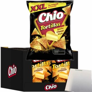 Chio Tortillas Chips Nacho Cheese VPE (10x200g Packung) + usy Block