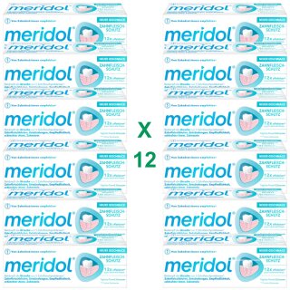 meridol Zahnpasta Zahnfleischschutz Reisegröße 12er Pack (12x20ml Tube)