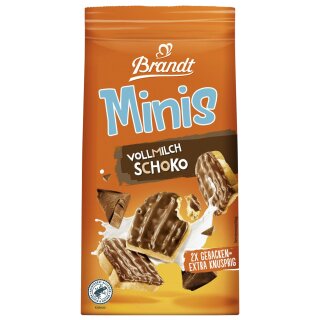 Brandt Zwieback Minis Vollmilch Schoko (95g Packung)