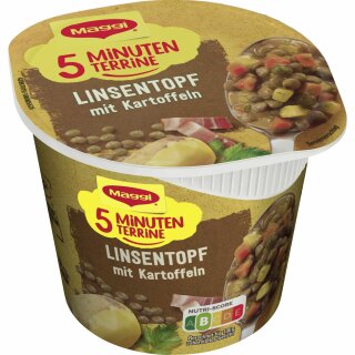 Maggi 5 Minuten Linseneintopf Kartoffeln VPE (8x49g Packung)