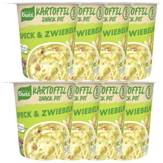 Knorr Kartoffel Snack mit Speck und Zwiebel VPE (8x58g Becher)