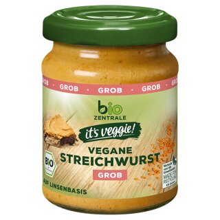biozentrale vegane Streichwurst grob (120g Glas)