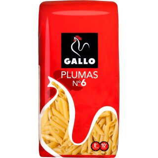 Gallo Plumas no6 Makkaroni Nudeln (450g Packung)
