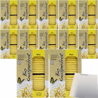 Aldente Knusperbrot Mais VPE (12x130g Packung) + usy Block
