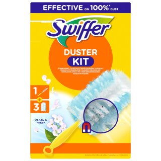 Swiffer Staubmagnet Duster Kit Griff +3 Tücher Duft