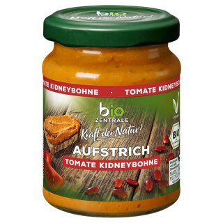 biozentrale Aufstrich Tomate Kidneybohne (125g Glas)