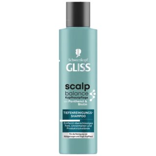 Gliss Scalp Balance Kopfhautpflege Tiefenreinigungs Shampoo (200ml Flasche)