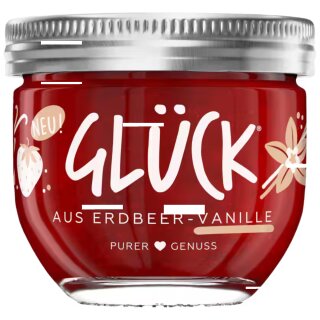 Glück Fruchtaufstrich Erdbeer-Vanille (230g Glas)