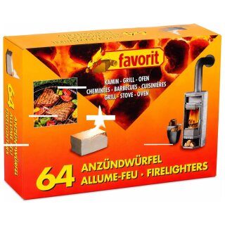 Favorit Anzündwürfel 1249 2er Pack (2x64er Stück)
