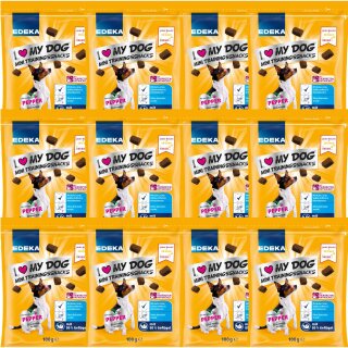 EDEKA Mini Trainingssnacks Huhn & Ente mit 80% Geflügel VPE (12x100g Beutel)