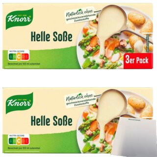 Knorr Helle Soße 2er (12x3x250ml Packung) + usy Block