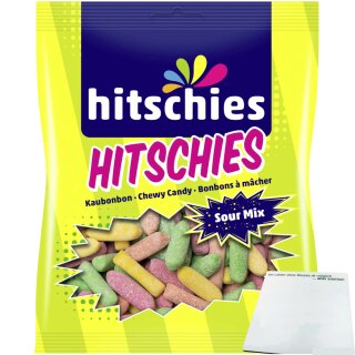 Hitschies Saurer Mix (140g Beutel) + usy Block