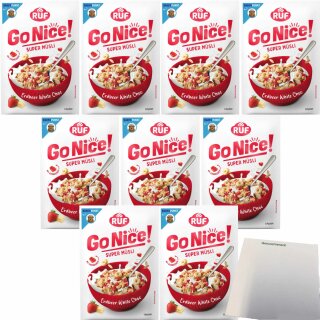 RUF GoNice Erdbeer White Choco VPE (9x50g Packung) + usy Block