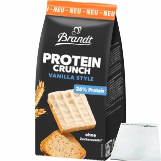 Brandt Zwieback Protein Crunch Vanilla Style (70g Beutel) + usy Block