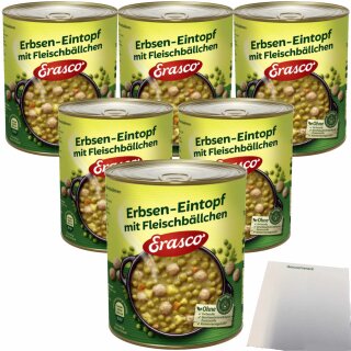 Erasco Eintöpfe Erbsen mit Fleischbällchen VPE (6x800g Dose) + usy Block