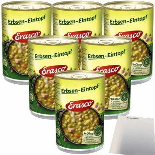 Erasco Erbsen- Eintopf VPE (6x400g Dose) + usy Block
