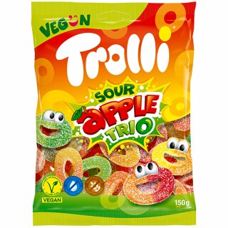 Trolli Sour Apple Trio (150g Beutel)