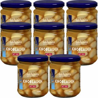Liakada Knoblauch mit Chili VPE (8x120g Glas)