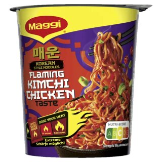 Maggi Korean BE Flamimg Kimchi Chicken Taste (78g Packung)