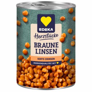 Edeka Herzstücke Braune Linsen (400g Dose)