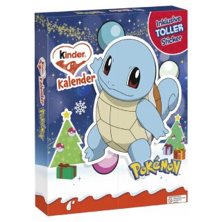 kinder Pokemon Adventskalender mit Schiggy Motiv (198g Packung)