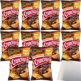 Lorenz Crunchips Honey-BBQ-Style VPE (10x130g Packung) + usy Block